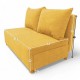 Two-seater sofa bed with storage box Yellow