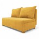 Two-seater sofa bed with storage box Yellow