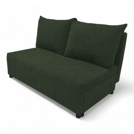 Divvietīgs izvelkams dīvāns ar veļas kasti Tirkīza zaļa