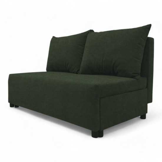 Divvietīgs izvelkams dīvāns ar veļas kasti Tirkīza zaļa