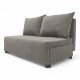 Two-seater sofa bed with storage box Light gray