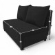 Two-seater sofa bed with storage box Graphite