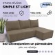 Corner sofa bed bed Beige