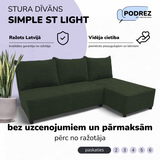 Corner sofa bed bed Turquoise green