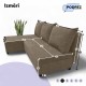 Corner sofa bed bed Beige