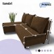 Corner sofa bed bed Brown