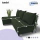 Corner sofa bed bed Turquoise green
