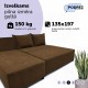 Corner sofa bed bed Brown