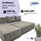 Corner sofa bed bed Light gray