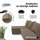 Corner sofa bed bed Beige