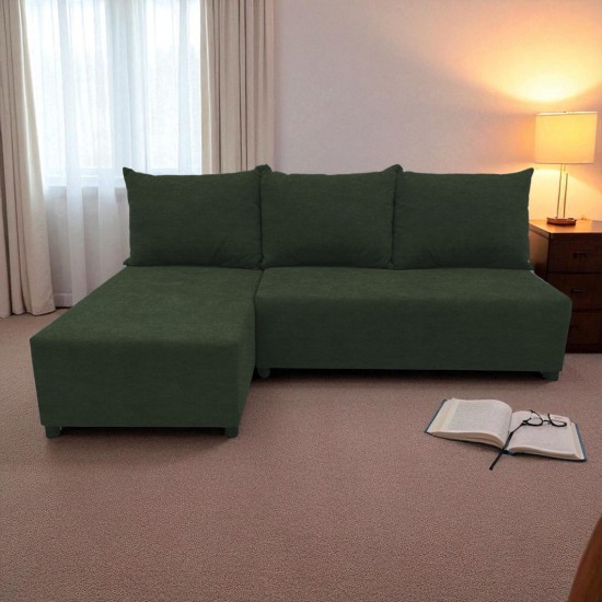 Corner sofa bed bed Turquoise green