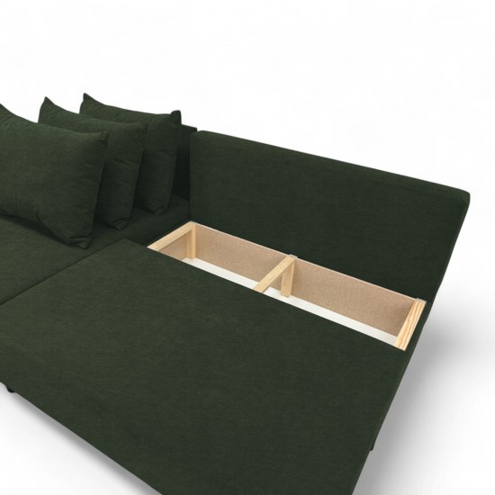 Corner sofa bed bed Turquoise green