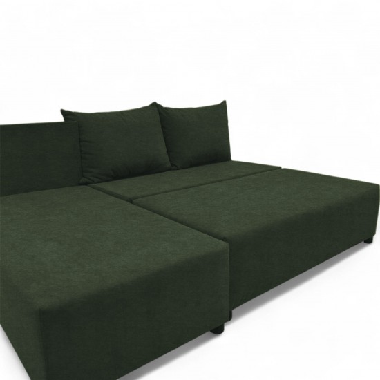 Corner sofa bed bed Turquoise green