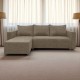 Corner sofa bed with storage box Beige