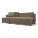 Corner sofa bed with storage box Beige