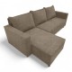 Corner sofa bed with storage box Beige
