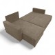 Corner sofa bed with storage box Beige