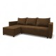 Corner sofa bed with storage box Brown
