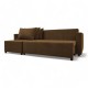 Corner sofa bed with storage box Brown