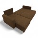 Corner sofa bed with storage box Brown