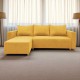 Corner sofa bed with storage box Yellow