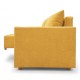 Corner sofa bed with storage box Yellow