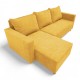 Corner sofa bed with storage box Yellow