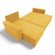 Corner sofa bed with storage box Yellow