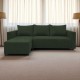 Corner sofa bed with storage box Turquoise green