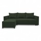 Corner sofa bed with storage box Turquoise green