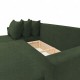 Corner sofa bed with storage box Turquoise green
