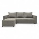 Corner sofa bed with storage box Light gray
