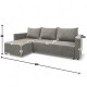 Corner sofa bed with storage box Light gray