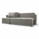 Corner sofa bed with storage box Light gray