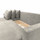 Corner sofa bed with storage box Light gray