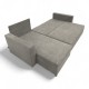 Corner sofa bed with storage box Light gray