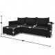 Corner sofa bed with storage box Graphite