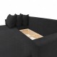 Corner sofa bed with storage box Graphite