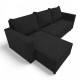 Corner sofa bed with storage box Graphite