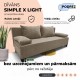 Simple X Light double sofa bed Beige