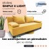 Simple X Light double sofa bed Yellow