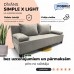 Simple X Light double sofa bed Light gray