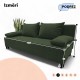 Simple X Light double sofa bed Turquoise green