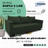 Simple X Line classic sofa bed with storage compartment Turquoise green