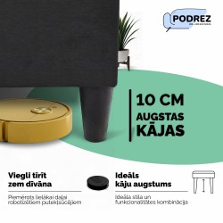 Klasisks dīvāns-gulta ar veļas kasti Simple X Line Grafīta