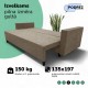 Simple X Line classic sofa bed with storage compartment Beige