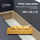 Simple X Line classic sofa bed with storage compartment Yellow
