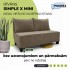 Simple X Mini double sofa bed Beige