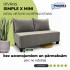 Simple X Mini double sofa bed Light gray
