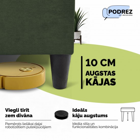 Simple X Mini double sofa bed Turquoise green